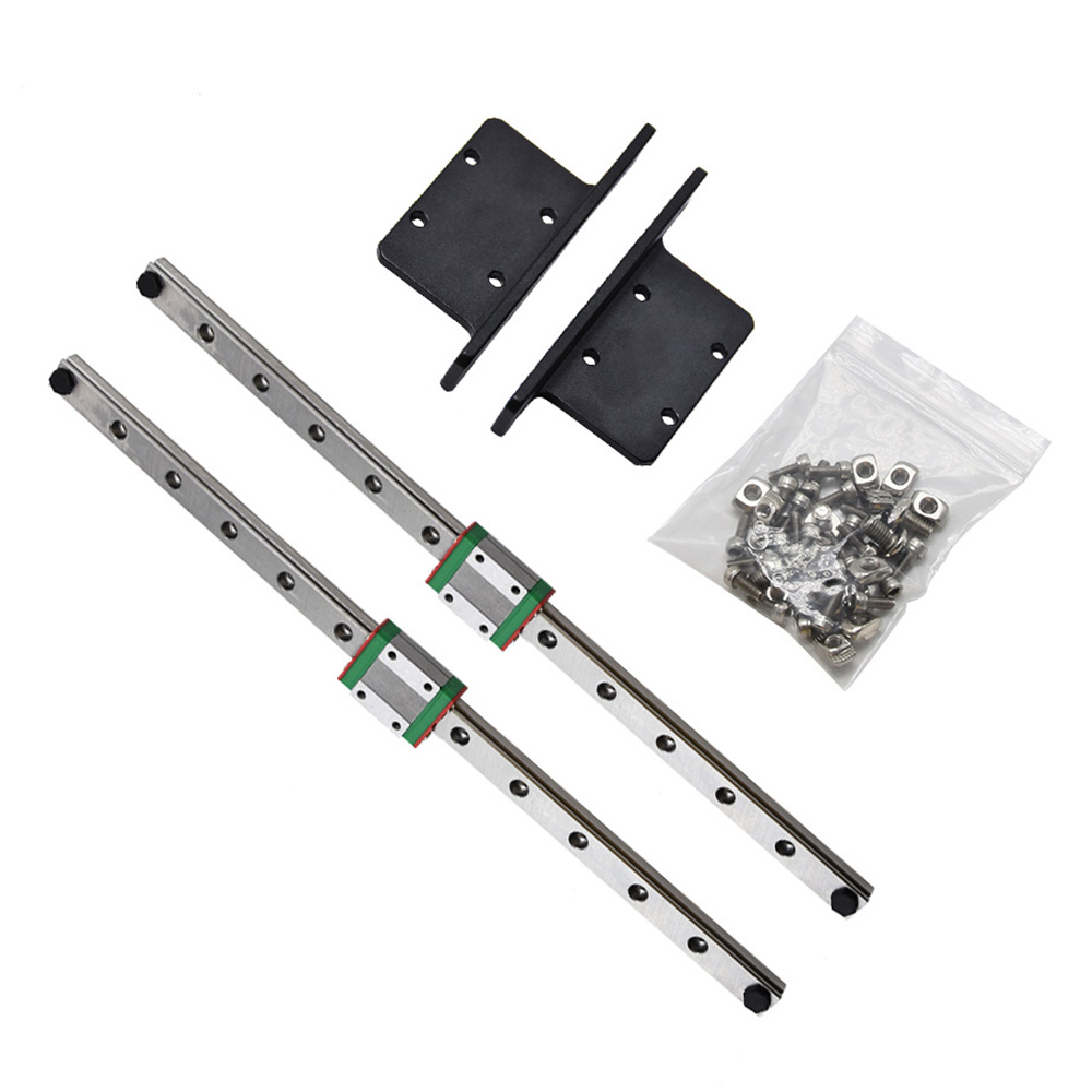 Linear Rail Mgn12H Set - Ender 3/V2/Pro 3Dプリンター Y軸リニアレールガイドキットアップグレード ブラケット付き MGN12H