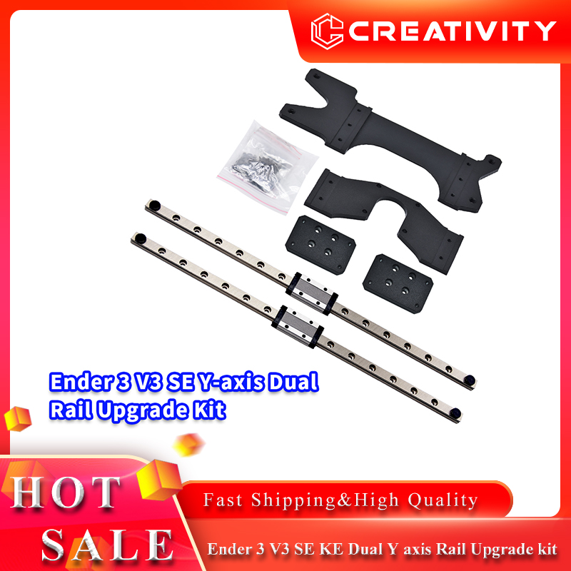 Linear Rail Mgn12H Set - デュアルY軸レールアップグレードキット,Ender 3,v3 se ke,mgn9h,リニアガイド,3Dプリンターアクセサリー,300mm