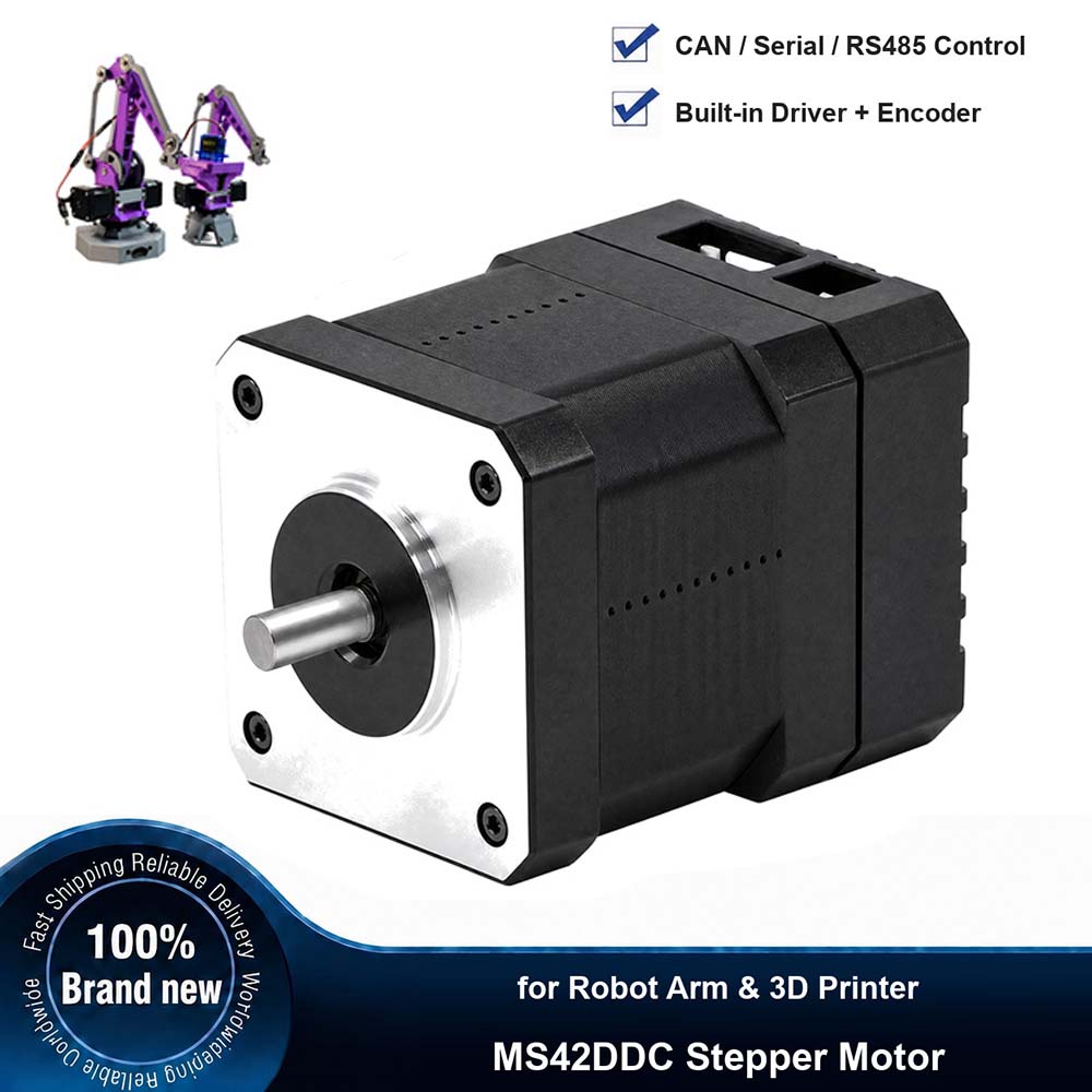Closed Loop Stepper Motor Nema 17 - MS42DDC NEMA 17 統合型クローズドループステッピングモーター、内蔵ドライバー、GMRエンコーダー、CAN、UART、高速、ロボット工学、クラウドジンバル用。