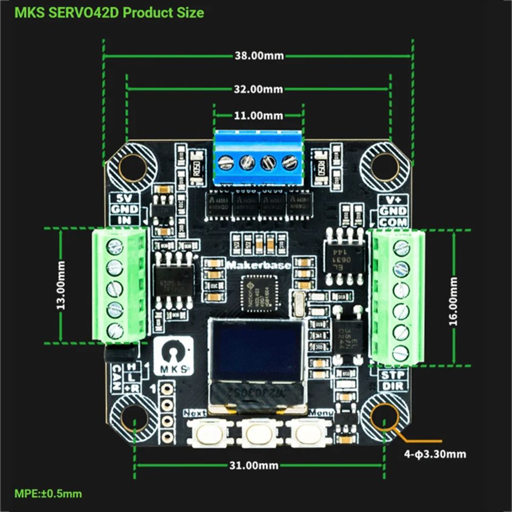 Closed Loop Stepper Motor Nema 17 - [AC18デジタル]/SERVO42D 40 CAN MT NEMA17 ステッピングモータードライバー。CAN対応3Dプリンター用モーター、閉ループ制御、Gen_L