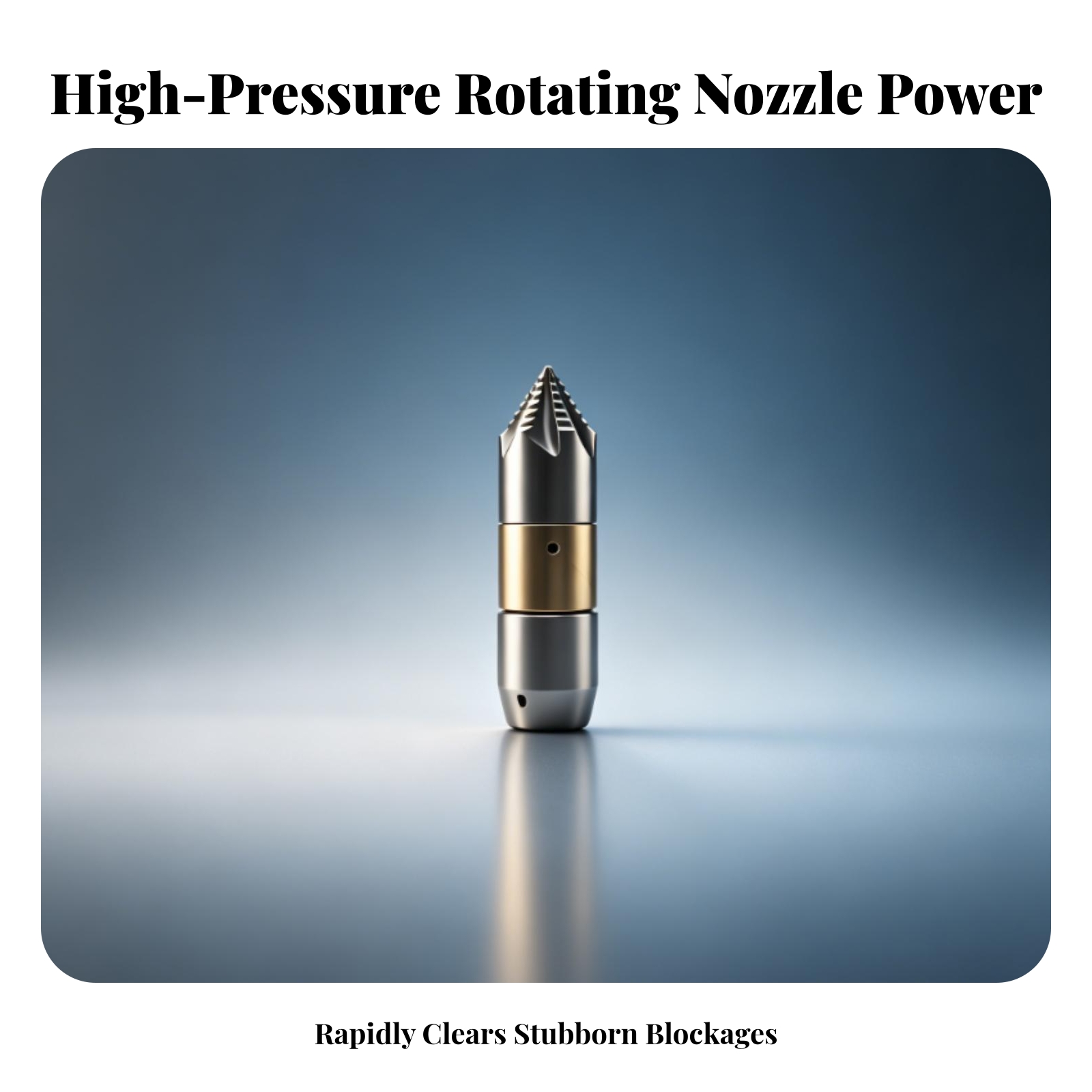 Nozzle Brass - 耐摩耗性回転スプレーノズル配管工具回転ノズル銀と真鍮色の鋸歯状チップ排水管洗浄ノズル