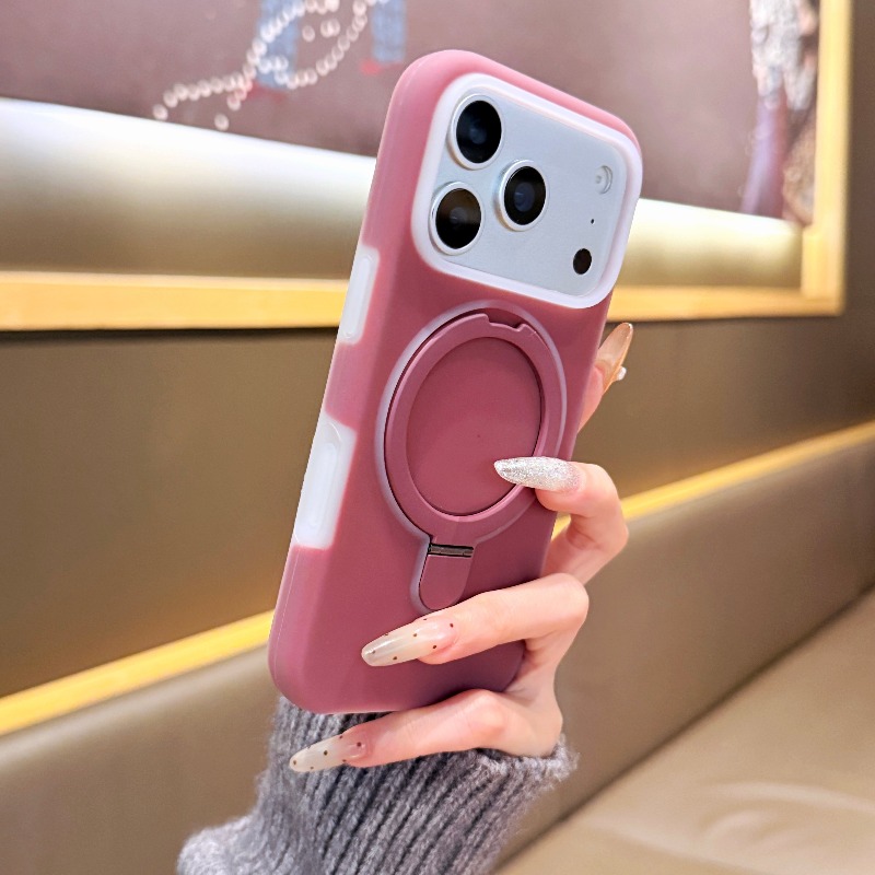 Tpu Filament - 高級感のあるカラフルなゼリーメタルリングスタンド付きMagsafe対応iPhone18 Pro Max 17 16 15