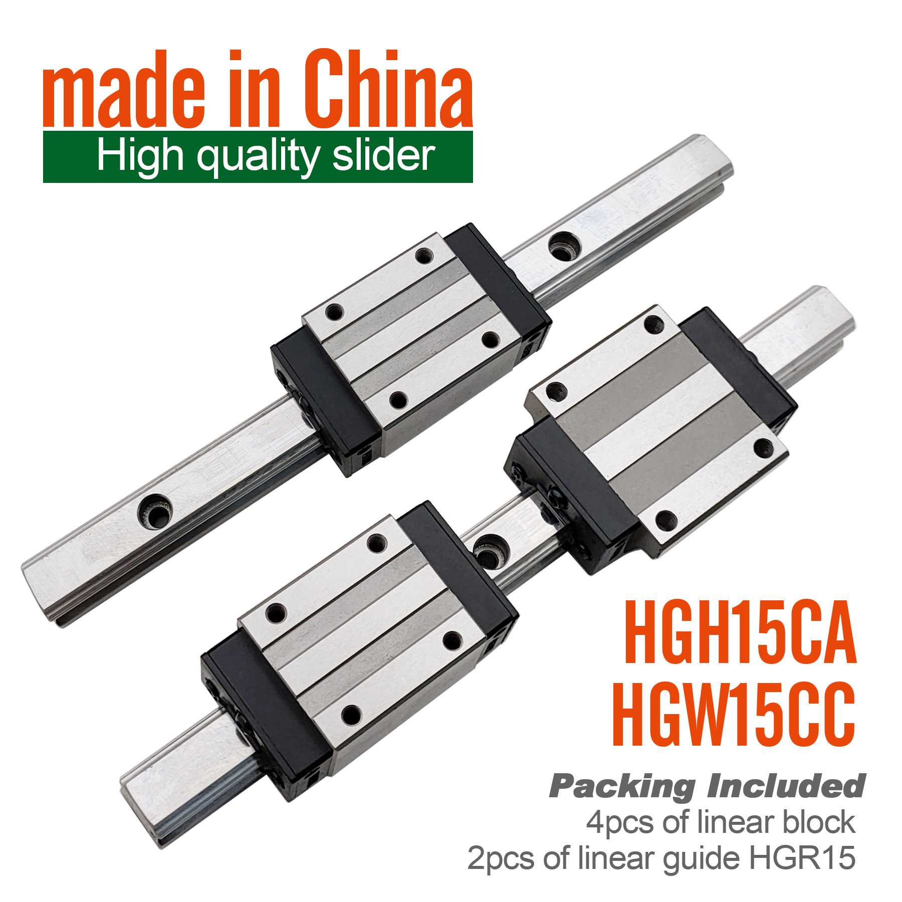 Linear Rail Mgn12H Set - HGW15CC HGH15CA 2pcs HGR15 linear guide