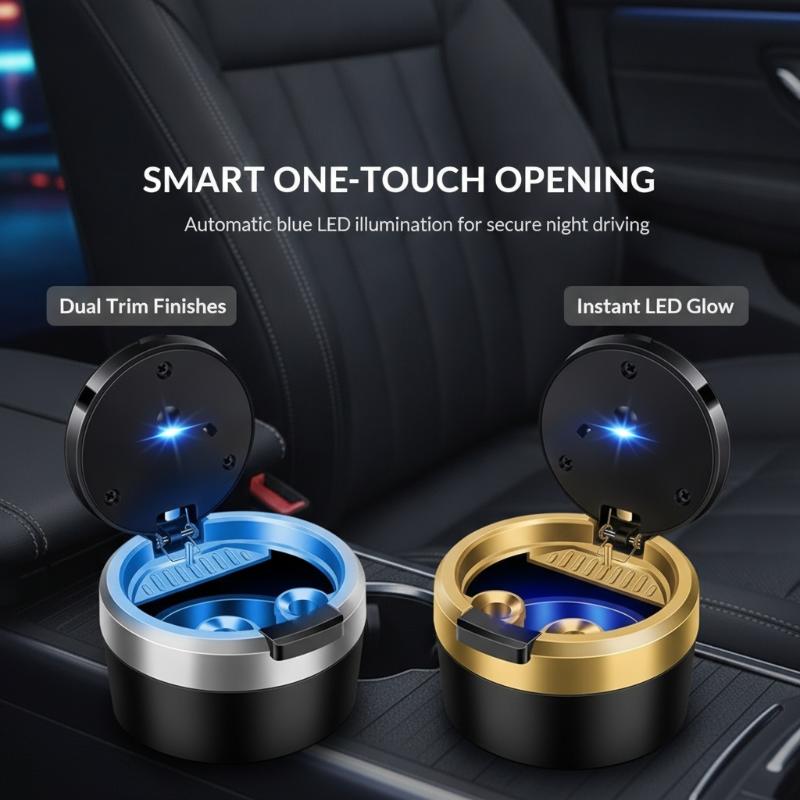 【CR】車載用灰皿。LEDインジケーター付き、ワンタッチで開 - Cr Touch のレビューと価格