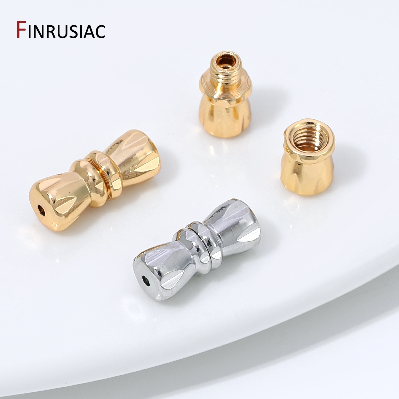 14K金メッキ真鍮製スクリュークラスプ留め具、コードエンドチ - Nozzle Brass のレビューと価格