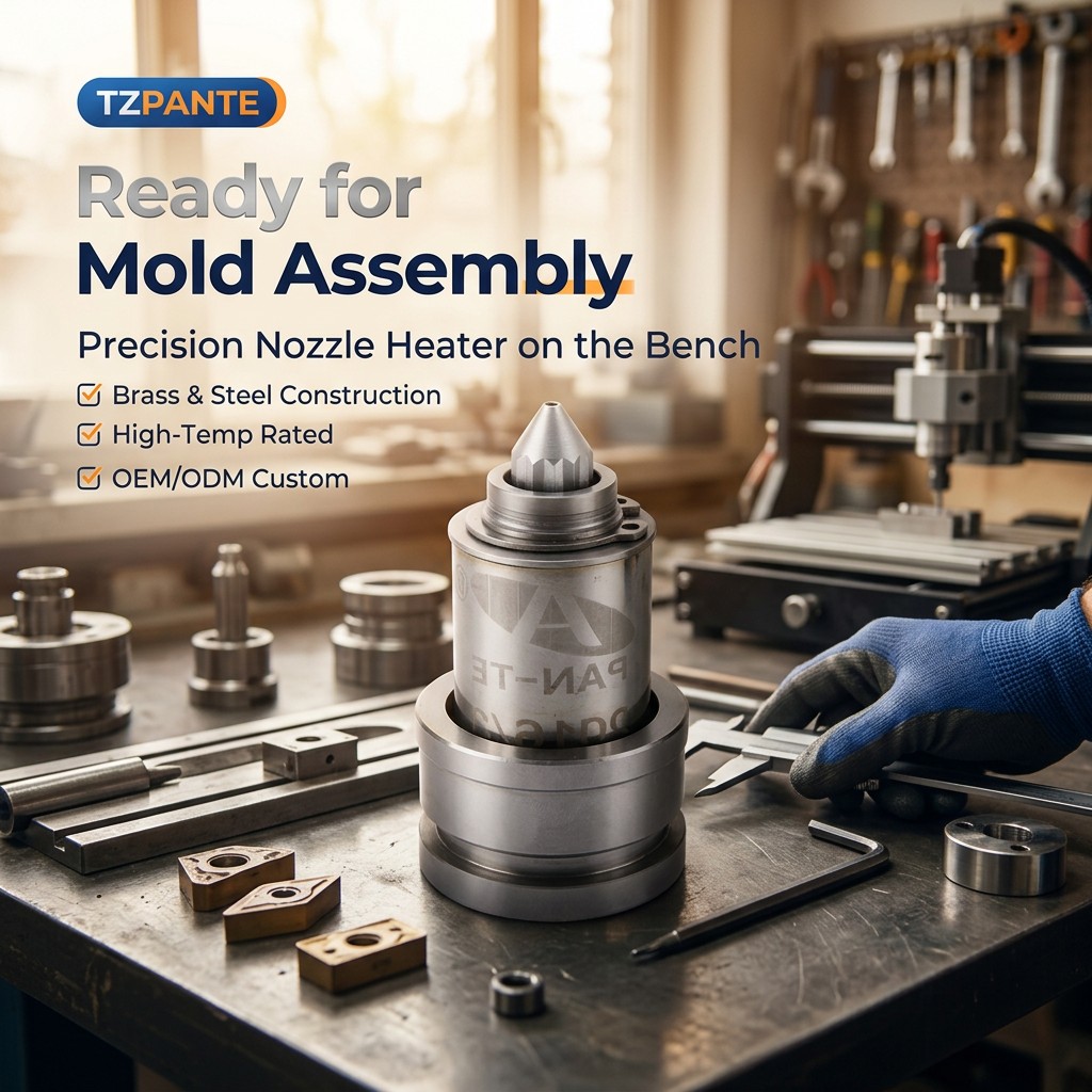 ホットランナー金型用真鍮製ノズルヒーター、オープンランナー用 - Nozzle Brass のレビューと価格