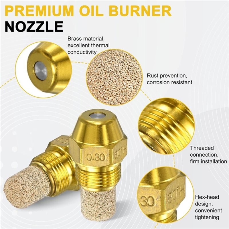 VELIF製、汎用性の高い黄銅製燃料油バーナーノズル、流量0 - Nozzle Brass のレビューと価格