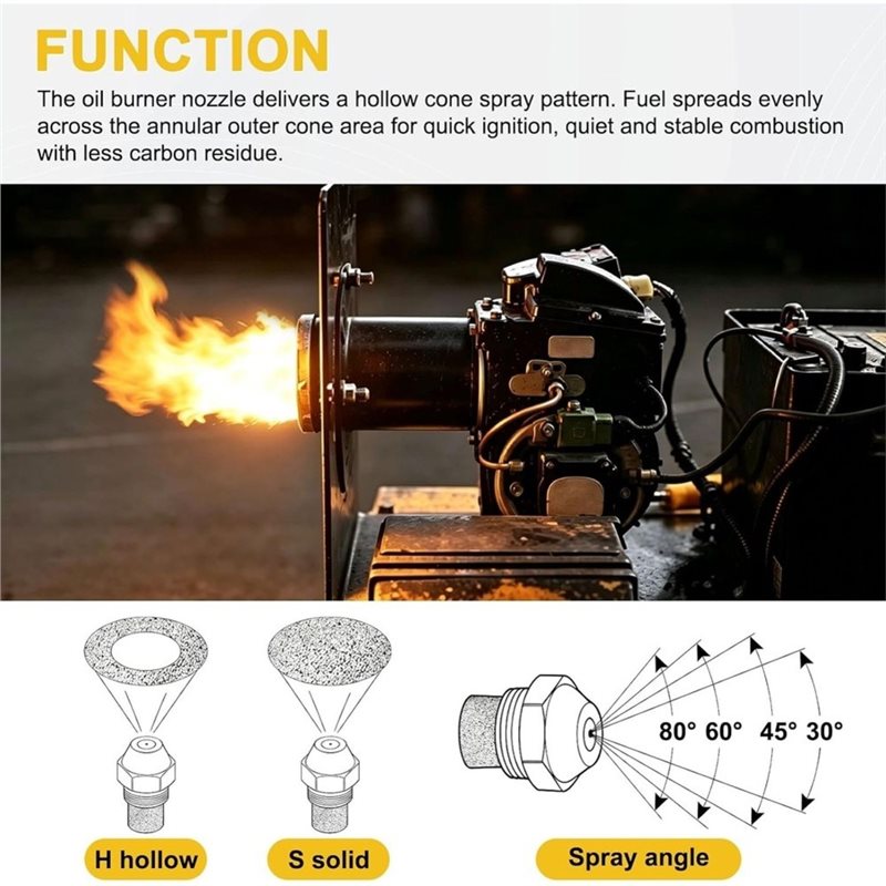 VELIF製、汎用性の高い黄銅製燃料油バーナーノズル、流量0 - Nozzle Brass のレビューと価格