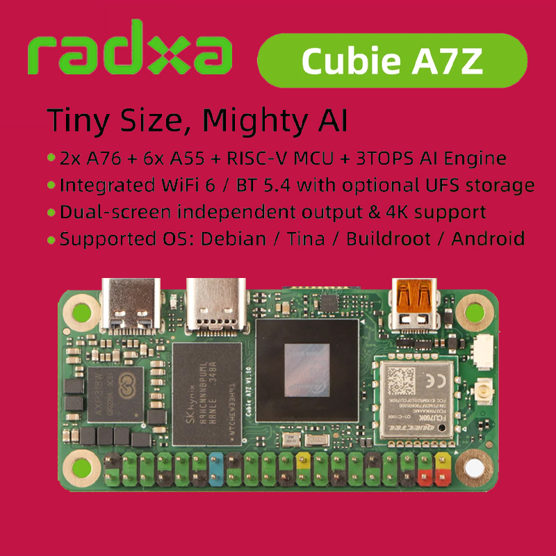 Radxa Cubie A7Z、オクタコアCPU搭載のAll - Resin Vat のレビューと価格