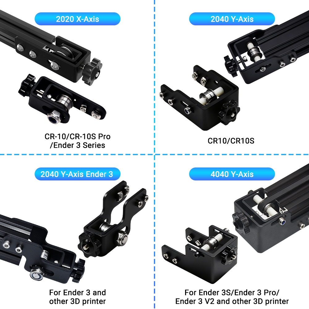 3Dプリンター部品 ベルトテンショナー Ender3 CR1 - Linear Rail Mgn12H Set のレビューと価格